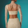 Romy Embellished Lace Bodycon Mini Kjolar i Ivory