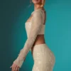 Romy Embellished Lace Bodycon Mini Kjolar i Ivory