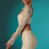 Romy Embellished Lace Bodycon Mini Kjolar i Ivory