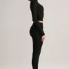 Roux Modal Mid-Rise Cropped Leggings i svart
