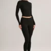 Roux Modal Mid-Rise Cropped Leggings i svart