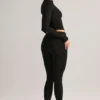 Roux Modal Mid-Rise Cropped Leggings i svart