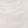 Rynkade minishorts i ivory marl
