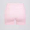 Rynkade minishorts i ljusrosa melerad