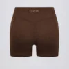Rynkade minishorts i pecanmarl