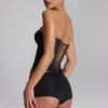 Sabrine Slinky Jersey Low-Rise Hot Pants i svart