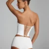 Sabrine Slinky Jersey Low-Rise Hotpants i vitt