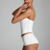 Sabrine Slinky Jersey Low-Rise Hotpants i vitt