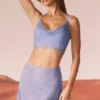 Selena korsett med cowl neck och dekorationer i blått