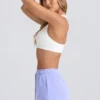 Shorts med medelhög midja i färgen Periwinkle