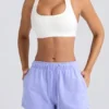 Shorts med medelhög midja i färgen Periwinkle