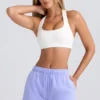 Shorts med medelhög midja i färgen Periwinkle