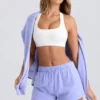 Shorts med medelhög midja i färgen Periwinkle