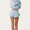 Shorts med medelhög midja i Powder Blue