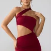 Shyla Slinky Jersey Ruched Cut Out Miniklänning i Ruby