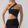 Shyla Slinky Jersey Ruched Cut Out Miniklänning i Svart