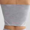 Soft Active bandeau-top med kontrastkant i melerad grå