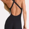 Soft Active Capri-jumpsuit i svart