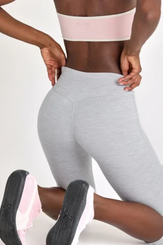 Soft Active Capri-leggings i gråmelerat