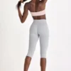 Soft Active Capri-leggings i gråmelerat