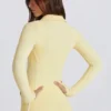 Soft Active Contrast Zip-Up Jacket i Lemon