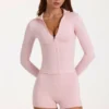 Soft Active-jacka med dragkedja i Blush Marl