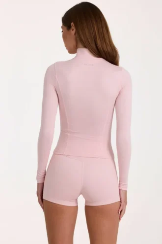 Soft Active-jacka med dragkedja i Blush Marl