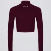 Soft Active-jacka med dragkedja i burgundy
