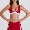 Soft Active kontrastshorts i mörkrött