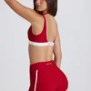 Soft Active kontrastshorts i mörkrött