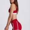 Soft Active kontrastshorts i mörkrött