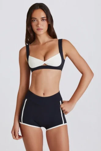 Soft Active kontrastshorts i svart