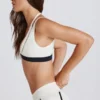 Soft Active Layered Sports Bra i Ivory