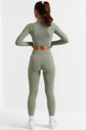 Soft Active-leggings i full längd i bambugrönt