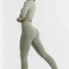 Soft Active-leggings i full längd i bambugrönt