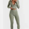 Soft Active-leggings i full längd i bambugrönt