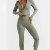 Soft Active-leggings i full längd i bambugrönt