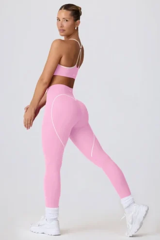 Soft Active-leggings med medelhög midja i babyrosa