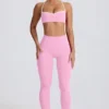 Soft Active-leggings med medelhög midja i babyrosa