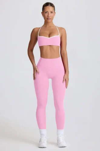 Soft Active-leggings med medelhög midja i babyrosa