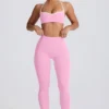 Soft Active-leggings med medelhög midja i babyrosa
