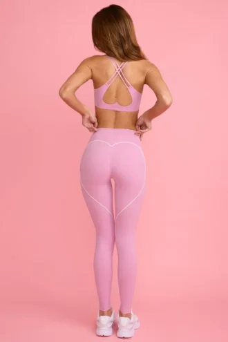 Soft Active-leggings med medelhög midja i dammrosa