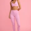 Soft Active-leggings med medelhög midja i dammrosa