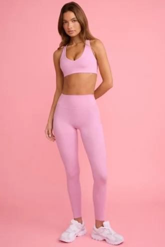 Soft Active-leggings med medelhög midja i dammrosa