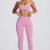 Soft Active-leggings med medelhög midja i dammrosa