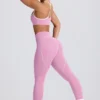 Soft Active-leggings med medelhög midja i dammrosa