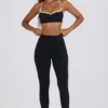 Soft Active-leggings med medelhög midja i svart