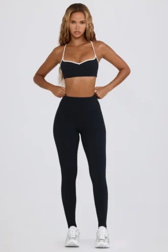 Soft Active-leggings med medelhög midja i svart