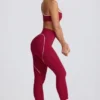 Soft Active-leggings med medelhög midja i vinrött