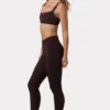 Soft Active-leggings med rynkad midja i färgen Espresso